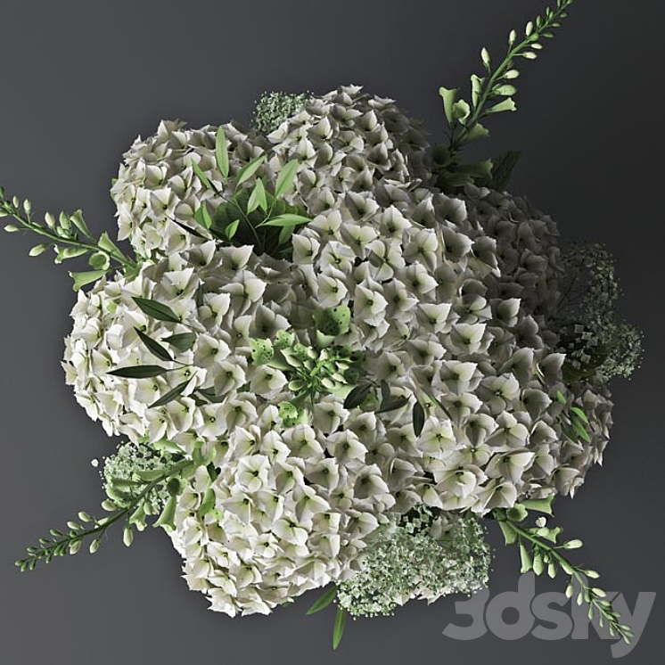 Bouquet_Gortensia 3DS Max - thumbnail 2