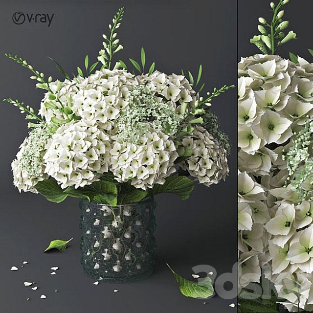 Bouquet_Gortensia 3DSMax File - thumbnail 1