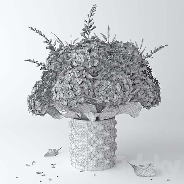 Bouquet_Gortensia 3DSMax File - thumbnail 3