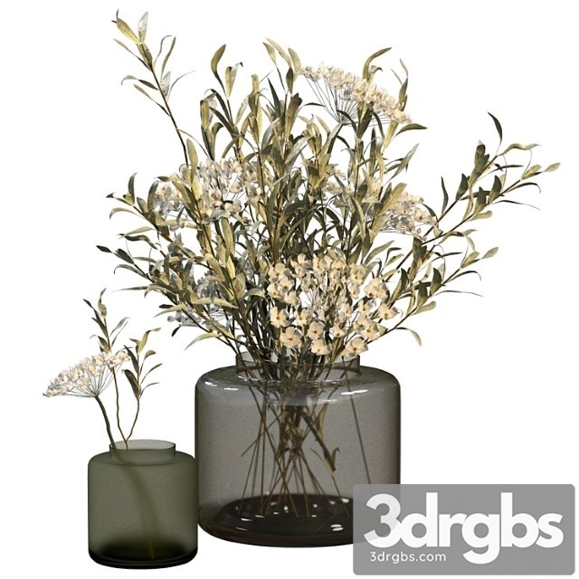 Bouquets In Vases Ikea Konstfull 3dsmax Download - thumbnail 1