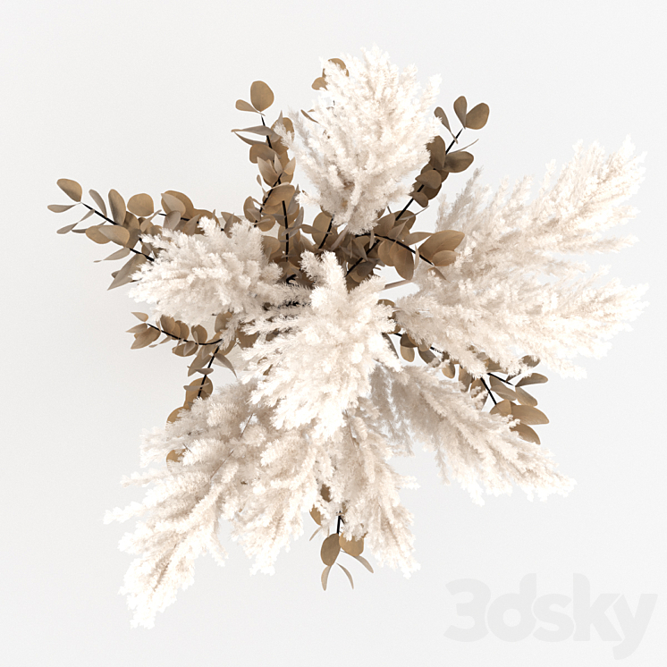 Bouquets of dried flowers 3DS Max - thumbnail 2