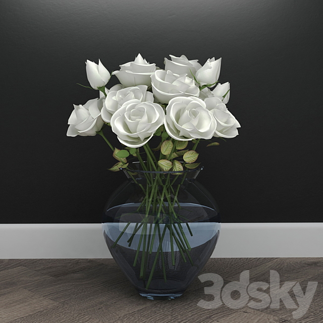 Bouquets of roses 3DS Max Model - thumbnail 3