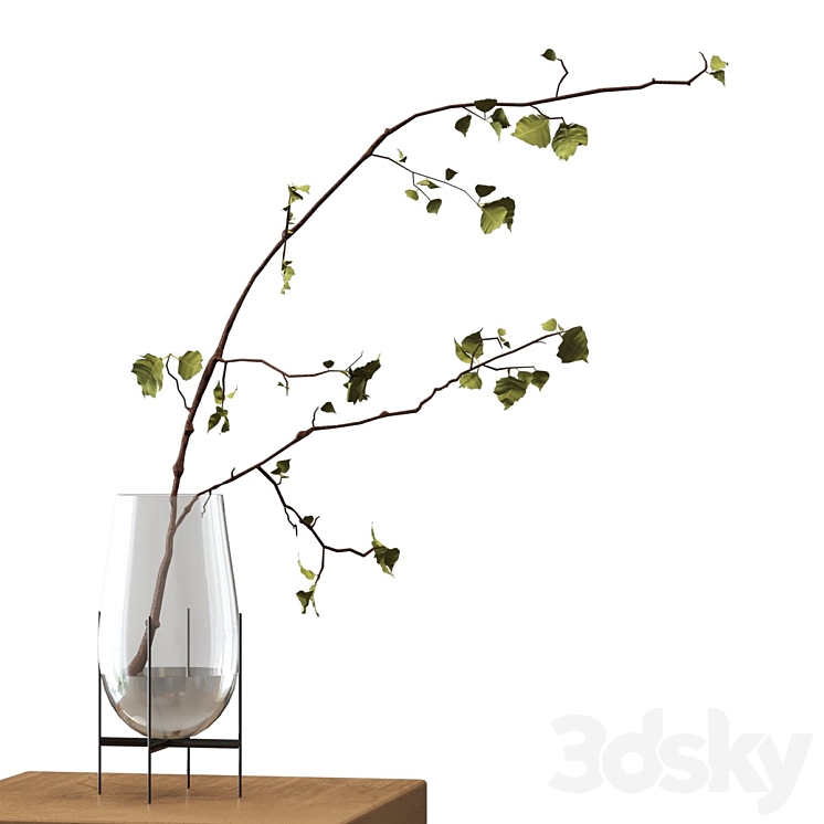 branch in a vase 3DS Max Model - thumbnail 2