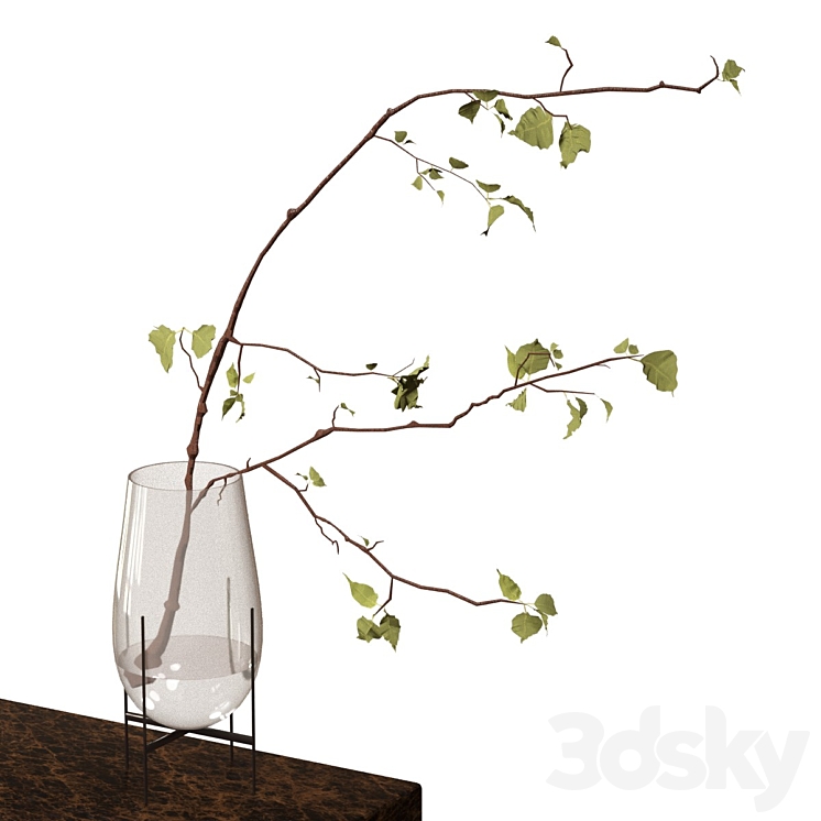 Branch in a vase 3DS Max Model - thumbnail 2