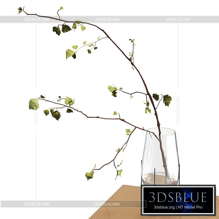 branch in a vase 3DS Max - thumbnail 3