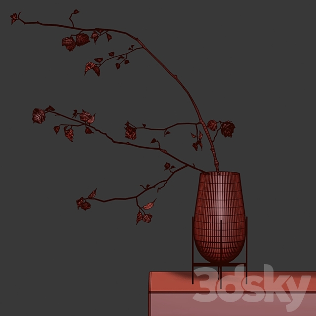 Branch in a vase 3DSMax File - thumbnail 5