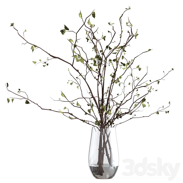 Branches in a vase 3DS Max Model - thumbnail 1