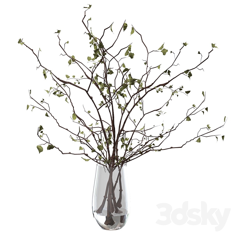 Branches in a vase 3DS Max Model - thumbnail 2