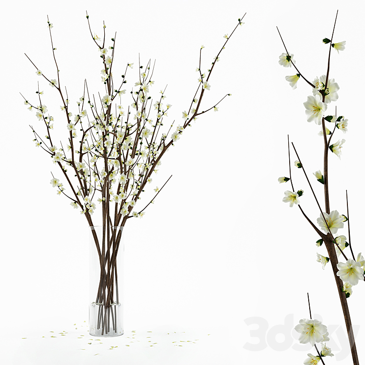 Branches in a vase 3DS Max - thumbnail 1