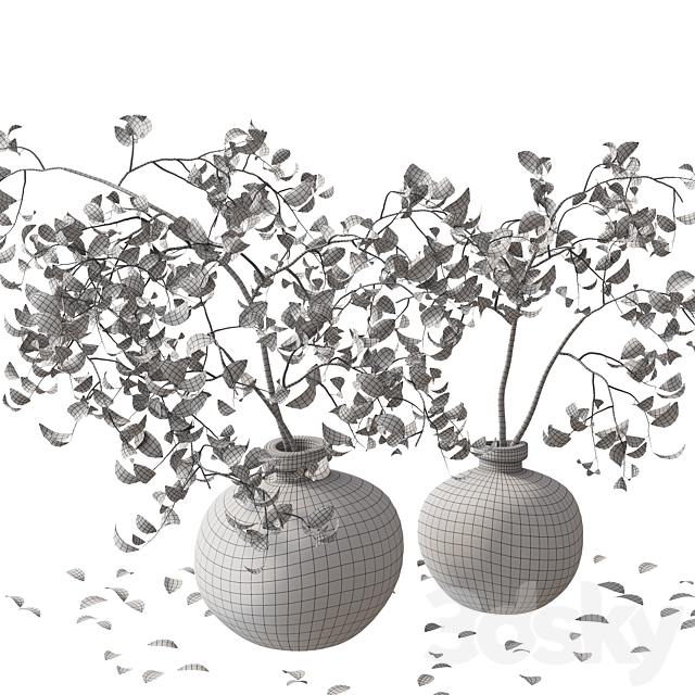 branches in a vase 3DS Max Model - thumbnail 5