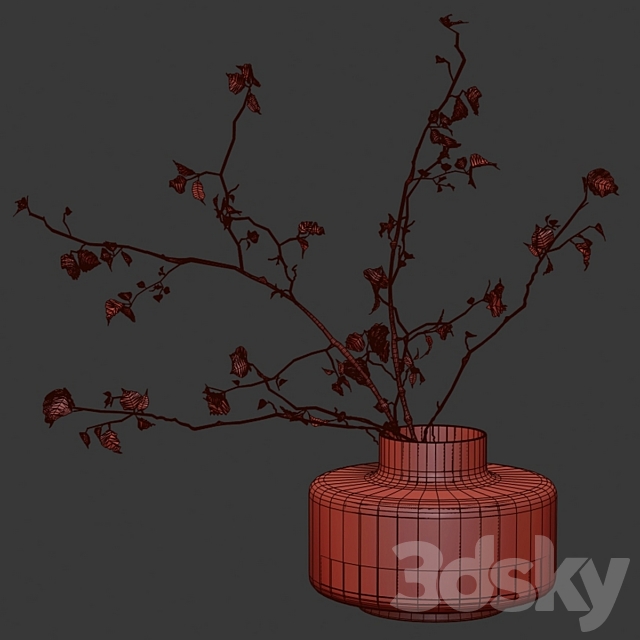 Branches in a vase 3DSMax File - thumbnail 5