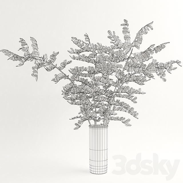 Branches in the vase 003 3ds Max - thumbnail 3