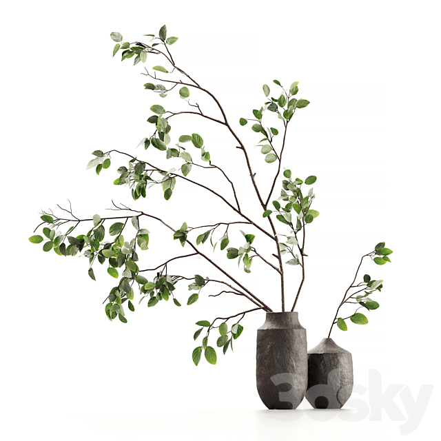 Branches in vases 02 3ds Max - thumbnail 1