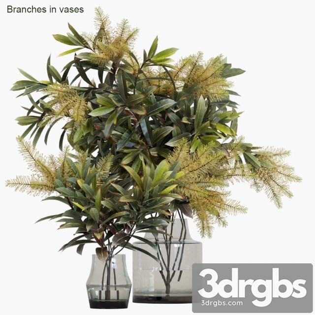 Branches in Vases 10 3dsmax Download - thumbnail 1