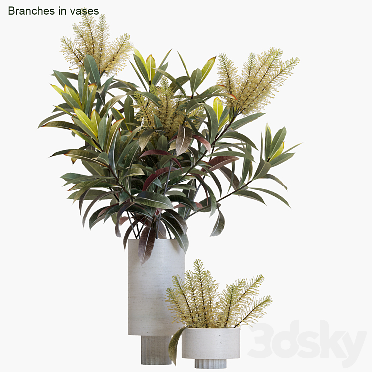 Branches in vases # 12 3DS Max - thumbnail 1