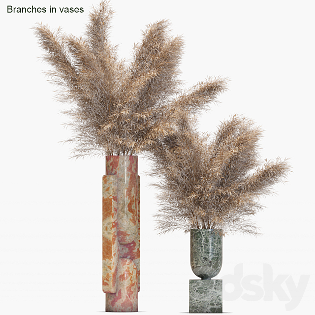 Branches in vases # 19: Dried 3DS Max Model - thumbnail 1