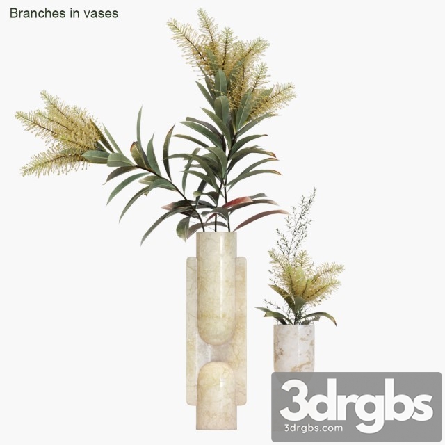 Branches in Vases 2 3dsmax Download - thumbnail 1