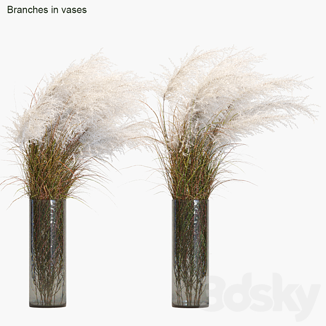 Branches in vases # 21 3DS Max Model - thumbnail 1