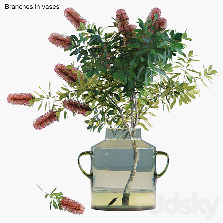 Branches in vases 31 3DS Max Model - thumbnail 3