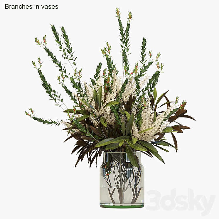 Branches in vases # 4 3DS Max - thumbnail 1