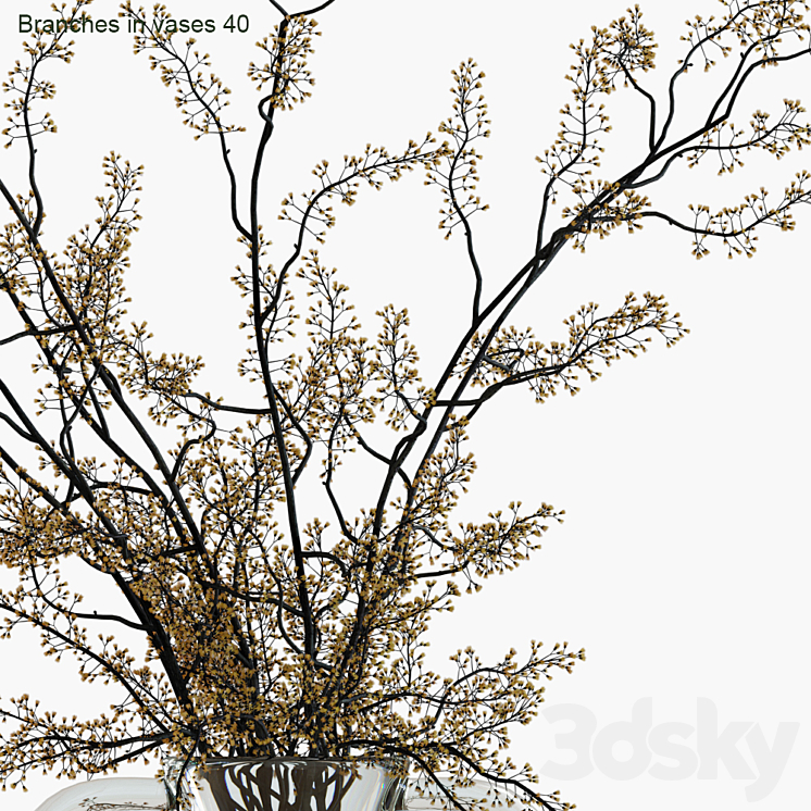 Branches in vases 40 3DS Max - thumbnail 2