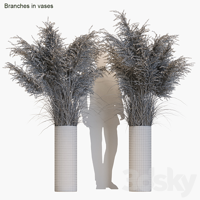 Branches in vases # 8 3DSMax File - thumbnail 2