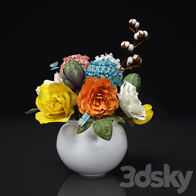 Bright bouquet 3ds Max - thumbnail 1