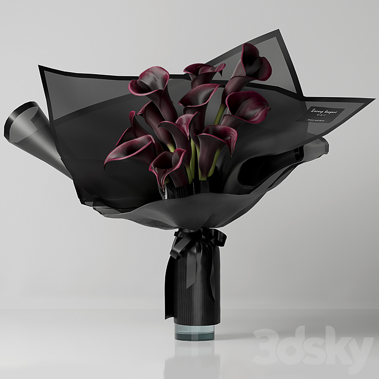 Calla bouquet 3DS Max Model - thumbnail 1