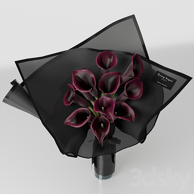 Calla bouquet 3DS Max Model - thumbnail 2