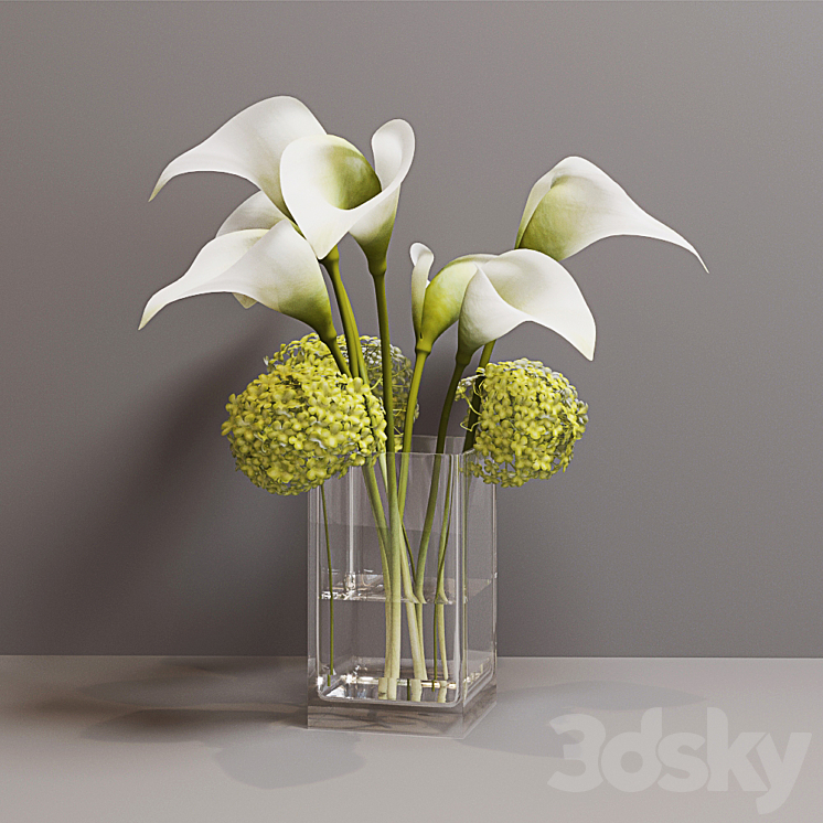 calla bouquet 3DS Max - thumbnail 1