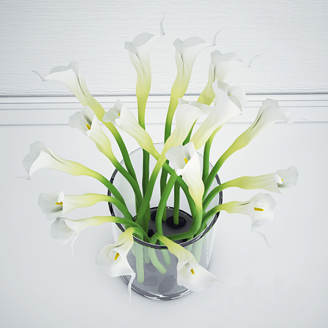 Calla bouquet 3DS Max Model - thumbnail 2