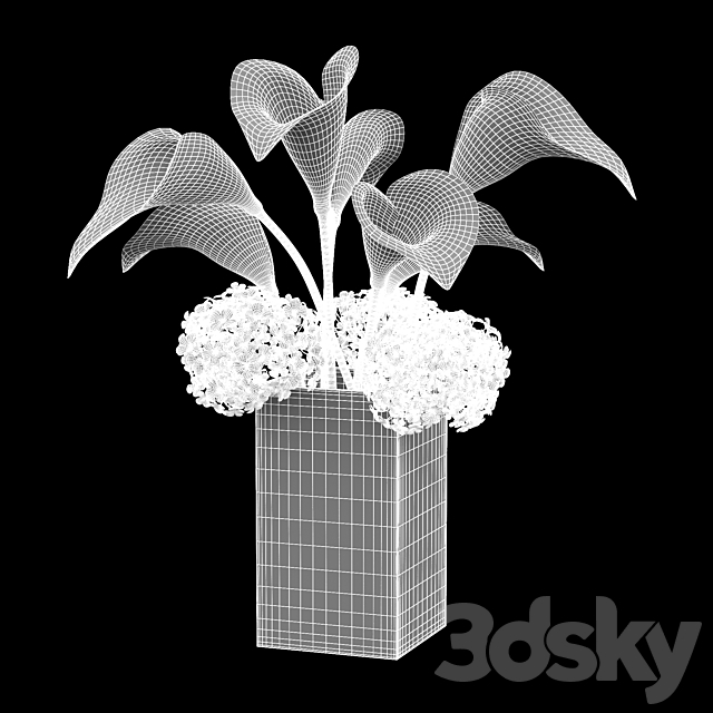 calla bouquet 3DSMax File - thumbnail 3