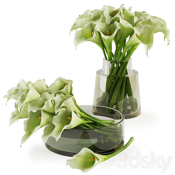 Calla lilies bouquets 3DS Max - thumbnail 1