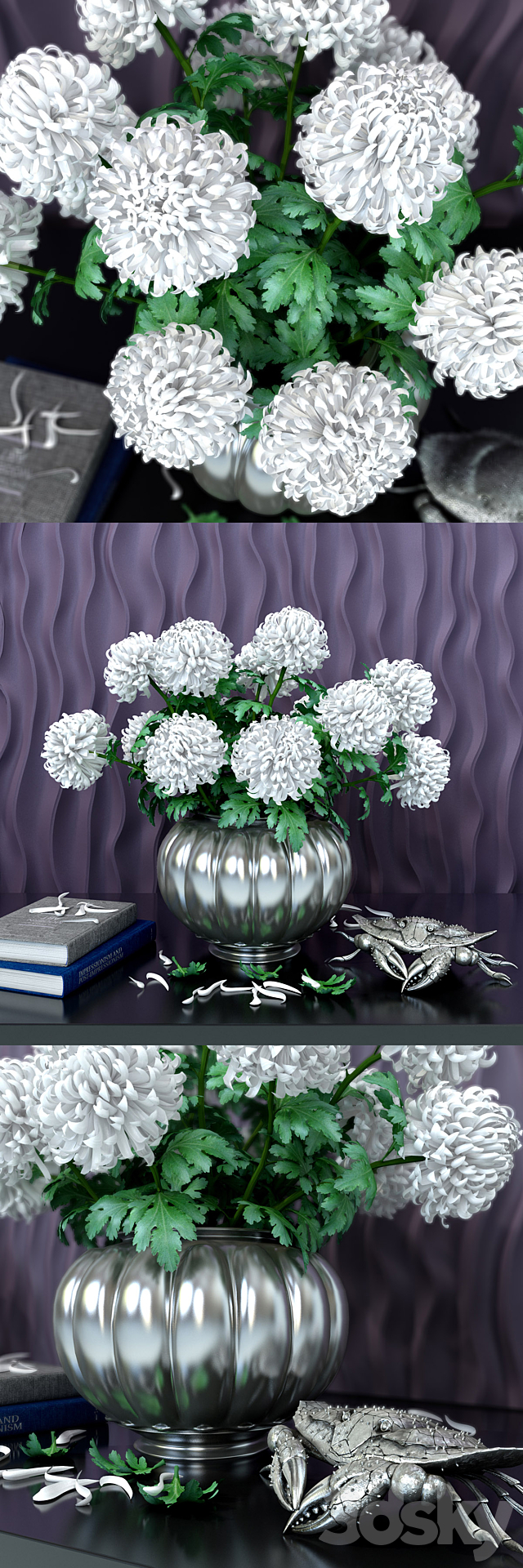 Chrysanthemum balls 3ds Max - thumbnail 1