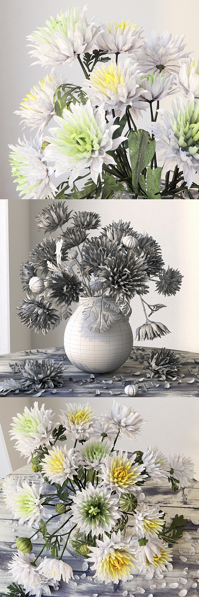 Chrysanthemums 3DS Max Model - thumbnail 3