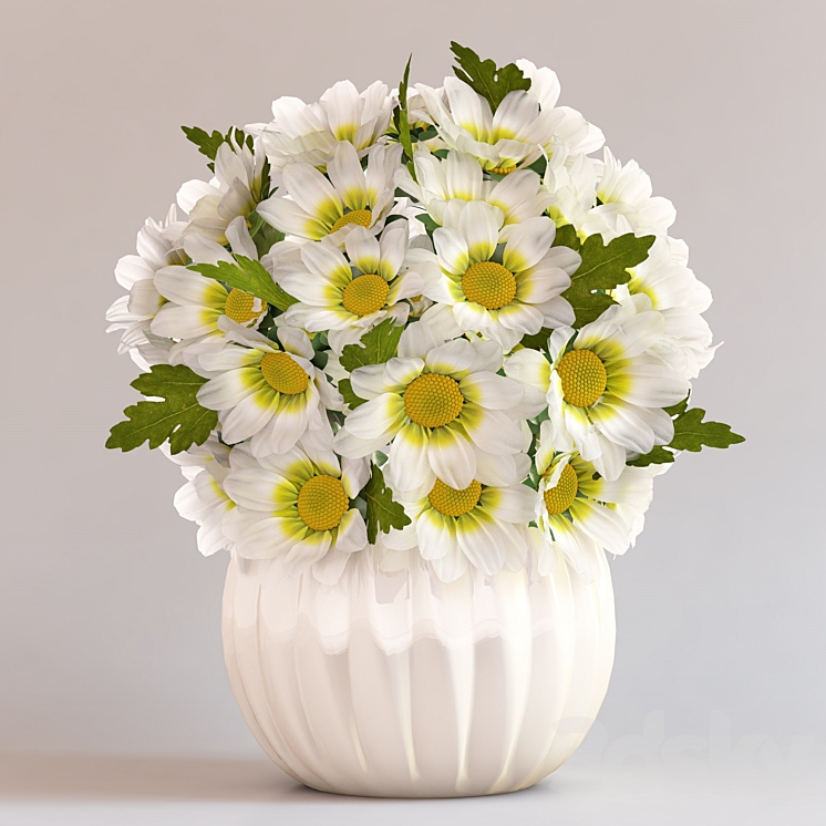 Chrysanthemums in a vase 3DS Max - thumbnail 1