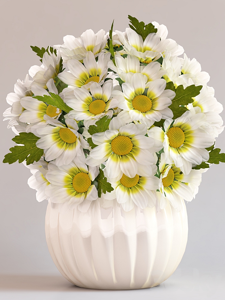 Chrysanthemums in a vase 3DS Max - thumbnail 2