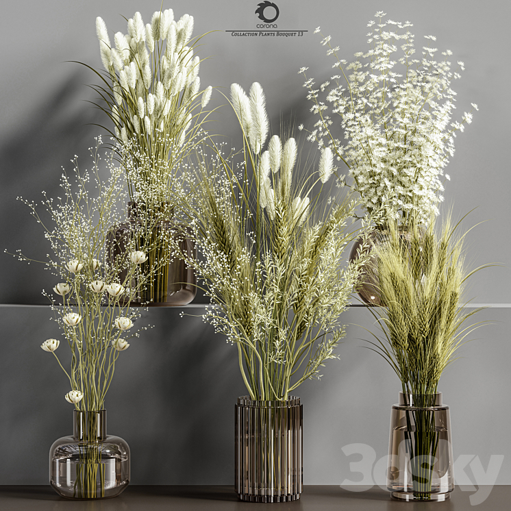 Collaction Plants Bouquet 13(corona) 3DS Max Model - thumbnail 1