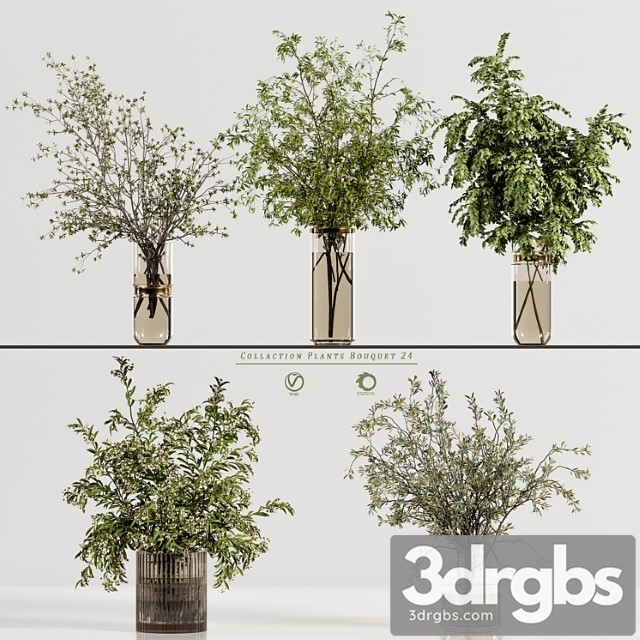 Collaction Plants Bouquet 24 1 3dsmax Download - thumbnail 1