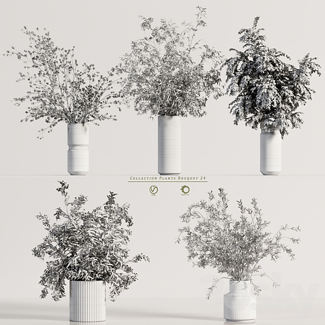 Collaction Plants Bouquet 24 3DSMax File - thumbnail 7