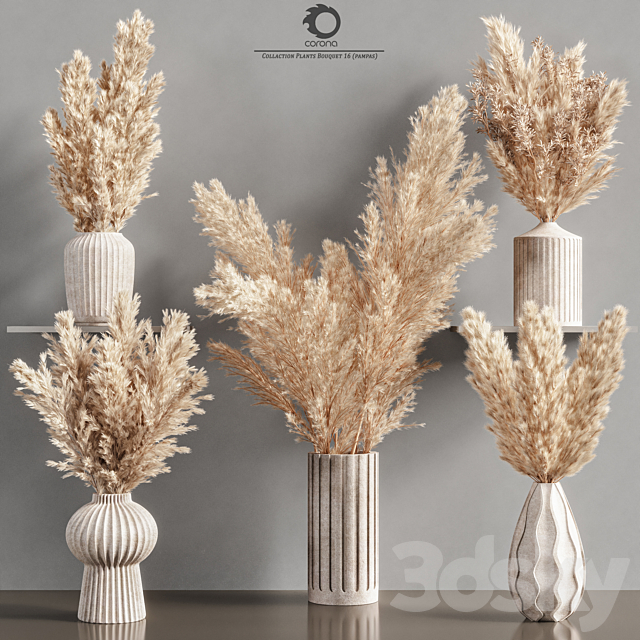 Collaction_Plants_Bouquet_16_(pampas)corona 3ds Max - thumbnail 1