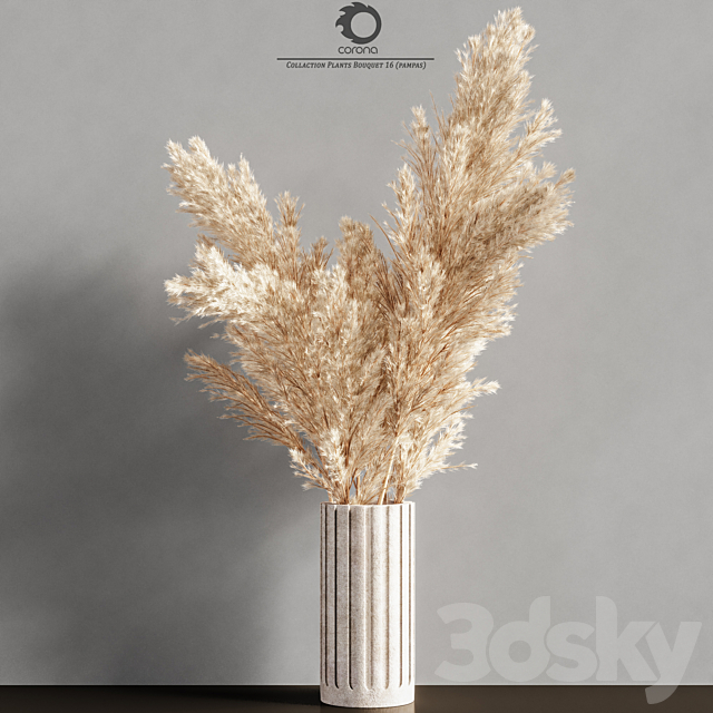 Collaction_Plants_Bouquet_16_(pampas)corona 3ds Max - thumbnail 2