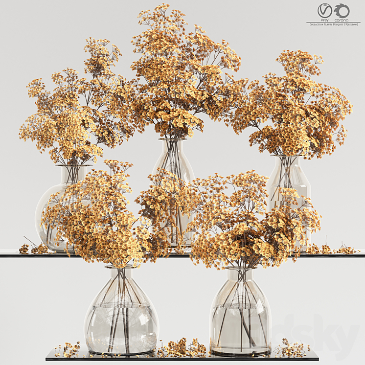 Collaction_Plants_Bouquet_19(yellow) 3DS Max Model - thumbnail 1