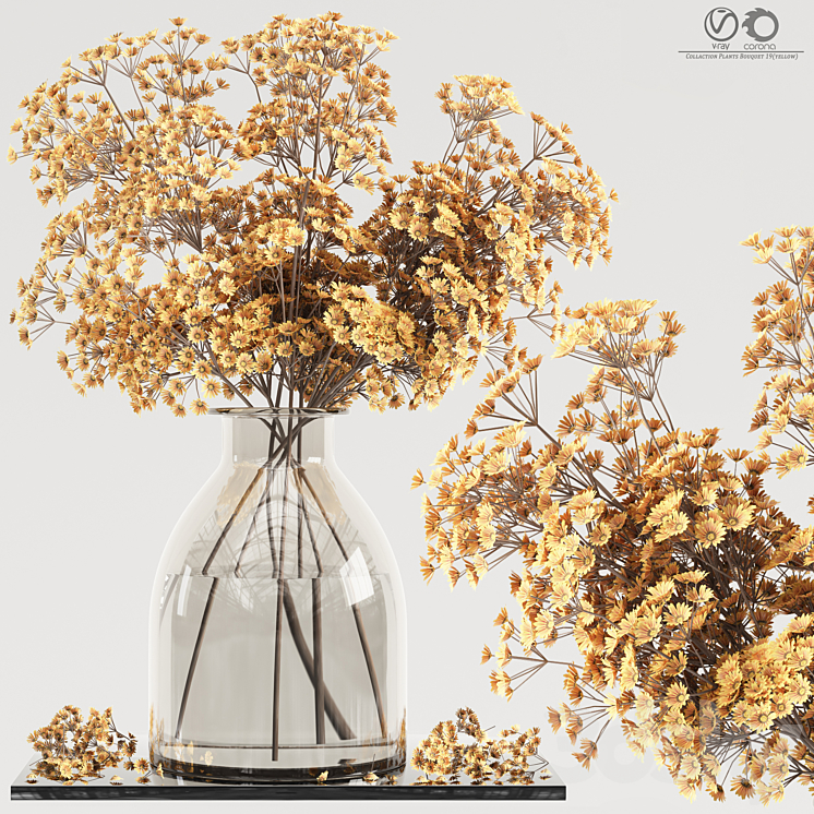 Collaction_Plants_Bouquet_19(yellow) 3DS Max Model - thumbnail 2