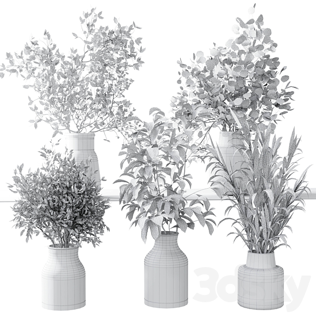 Collection Green Plants Bouquet Indoor 12 3DS Max Model - thumbnail 7