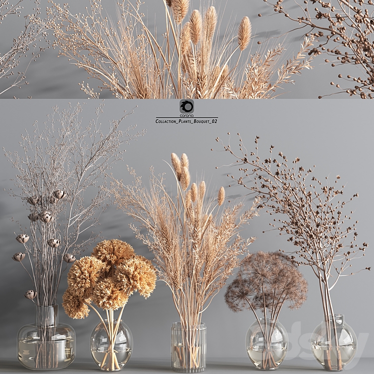 Collection Plants Bouquet 2 3DS Max - thumbnail 1