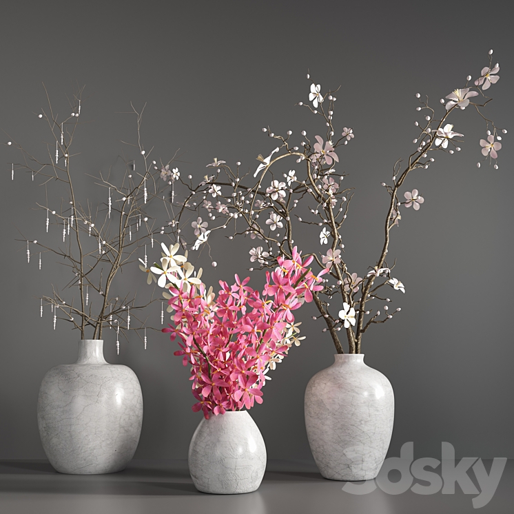 Collection Plants Bouquet 3DS Max Model - thumbnail 2