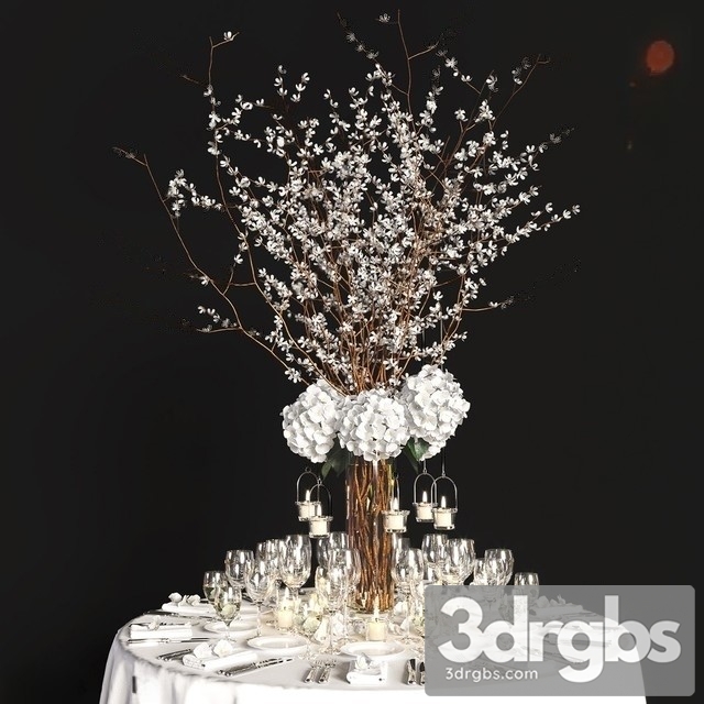 Decor Festive Table 3dsmax Download - thumbnail 1