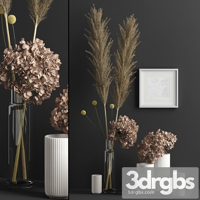 Decor with dry flowers - thumbnail 1