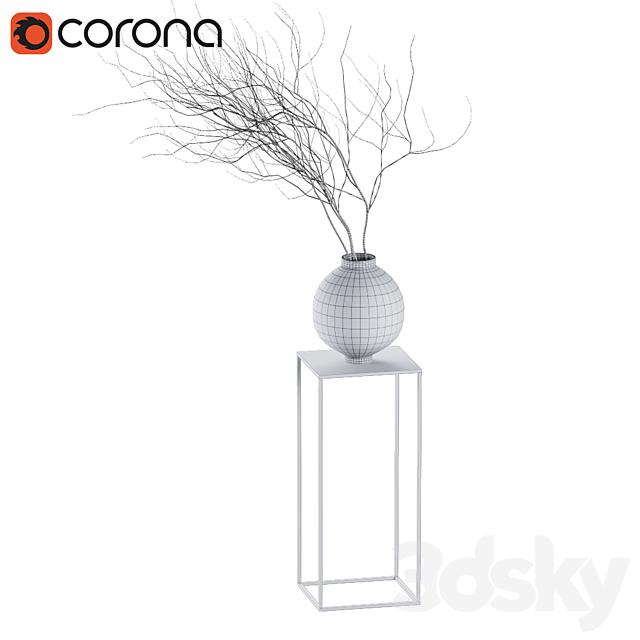 decorative dry plant 3DSMax File - thumbnail 3